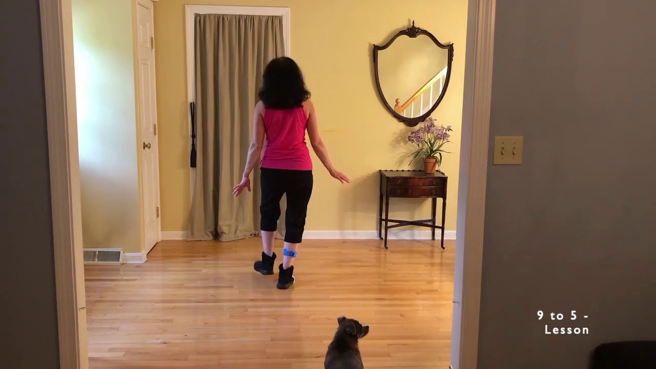 9 to 5 (with MUSIC) - L1 Line Dance Lesson & Dance Along (Music @ 2:30)