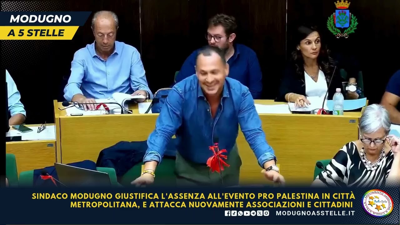 Sindaco Modugno giustifica assenza evento pro Palestina e attacca associazioni e cittadini.