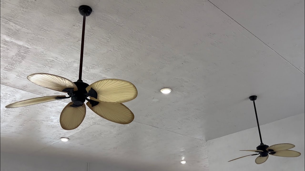 Hampton Bay Lillycrest Ceiling Fans at a Pavilion
