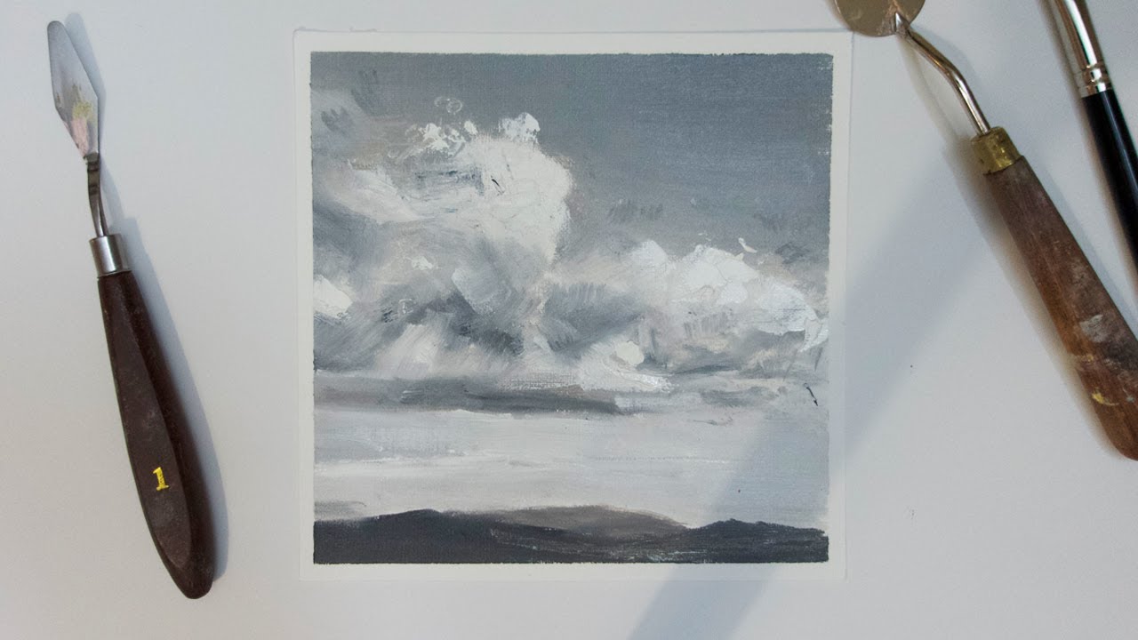 Black & White Skies: 20 Minute Oil Painting Value Study