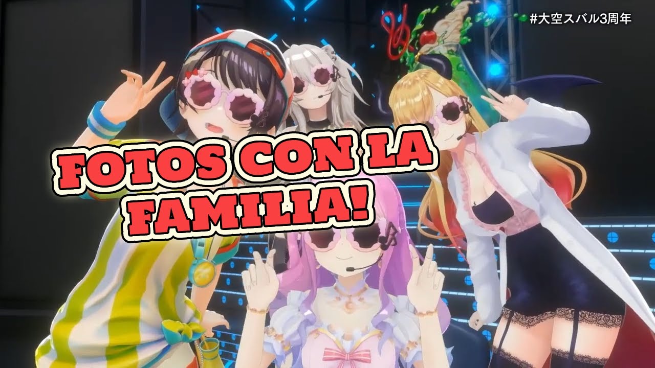 Subaru tomandose fotos con su familia de Hololive! [Hololive Sub. Español]