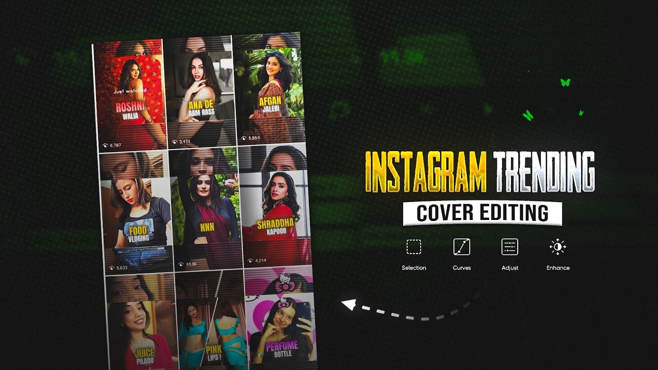 Instagram Trending Reels Cover Editing | Viral Reels Cover Design 🌸