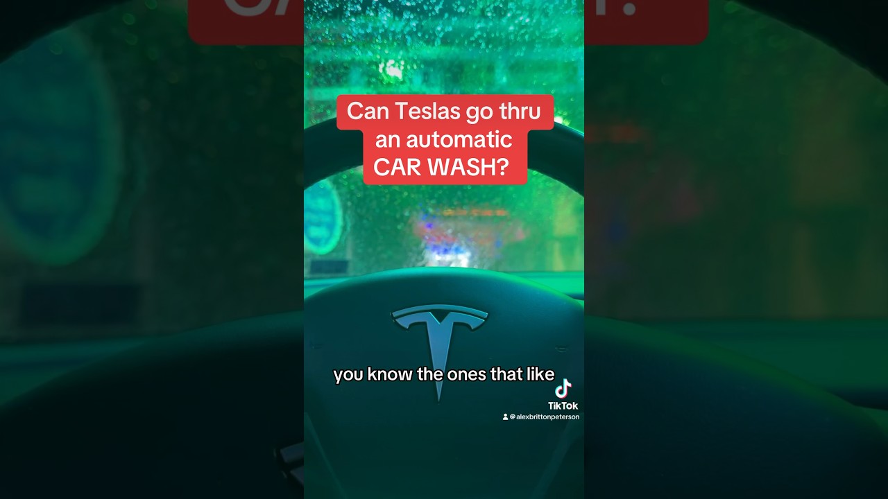 Tesla на автоматической мойке?