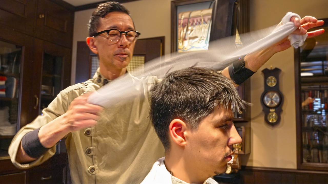💈(ASMR) This Is How Old School Barbering Is Meant to Be Done — Traditional Japanese Master at Work
