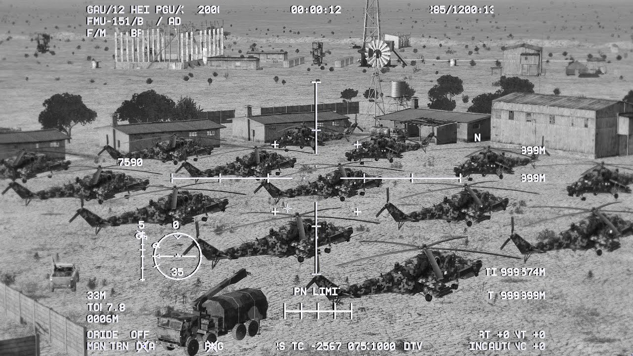 ARMA 3: AC-130 in action | Helicopter Base destroyed by fire | Rocket Missile Destroyed (Gameplay)