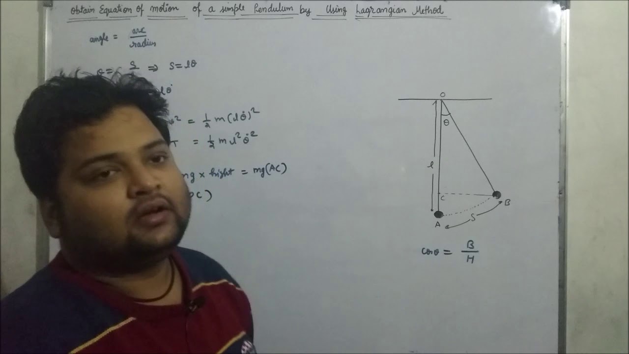 simple pendulum using lagrangian
