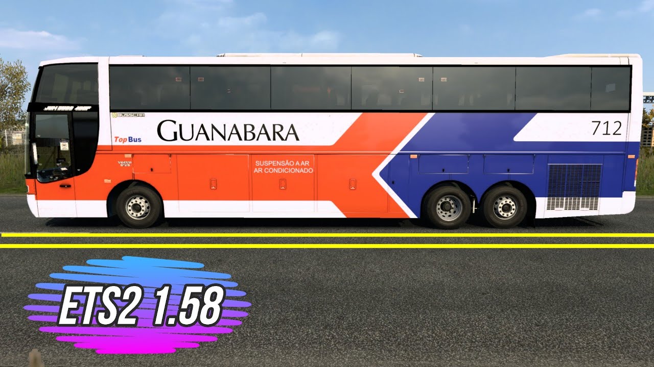 Busscar Jumbuss 400P B12B | MOD BUS ETS2 | Onibus Euro Truck | Mapa EAA