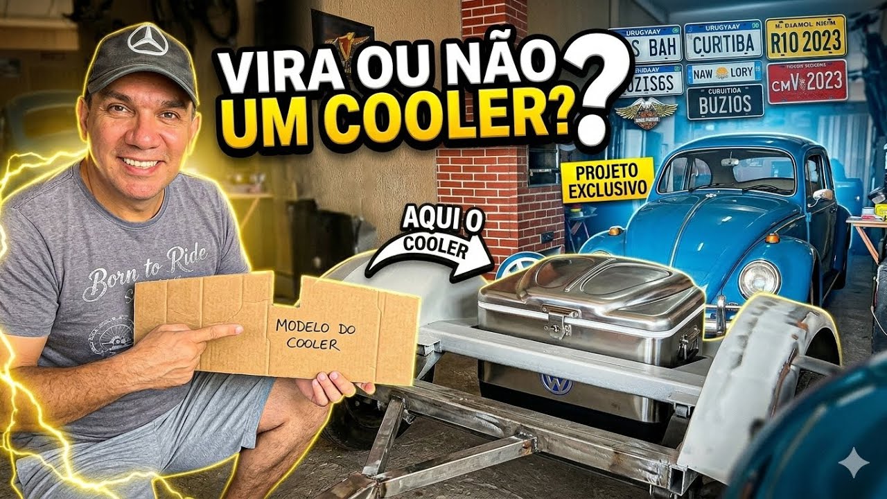 Fusca: Cooler da carretinha com traseira de fusca! 