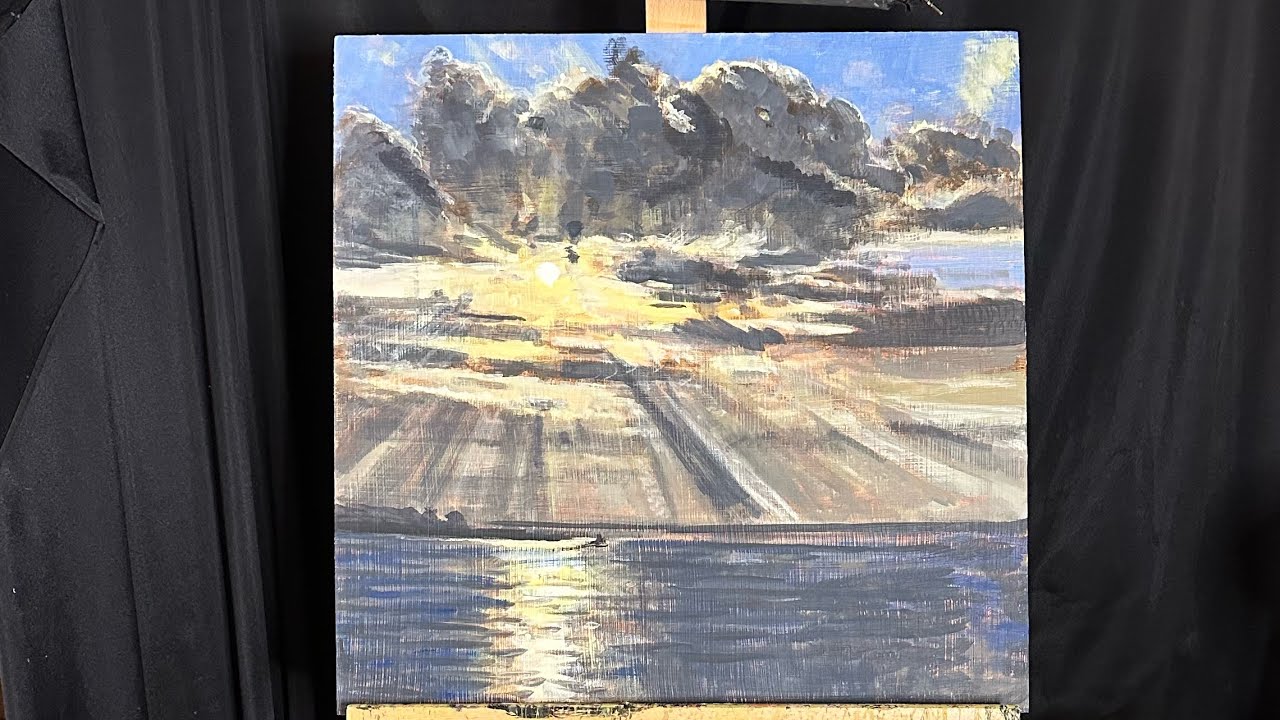 Open Studio Livestream 14 - 2nd Session Painting Bayside Sunset