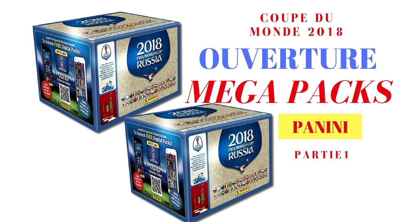 COUPE DU MONDE 2018 OUVERTURE 2 MEGA BOOSTER PACKS PANINI 670 STICKERS (PARTIE 1)