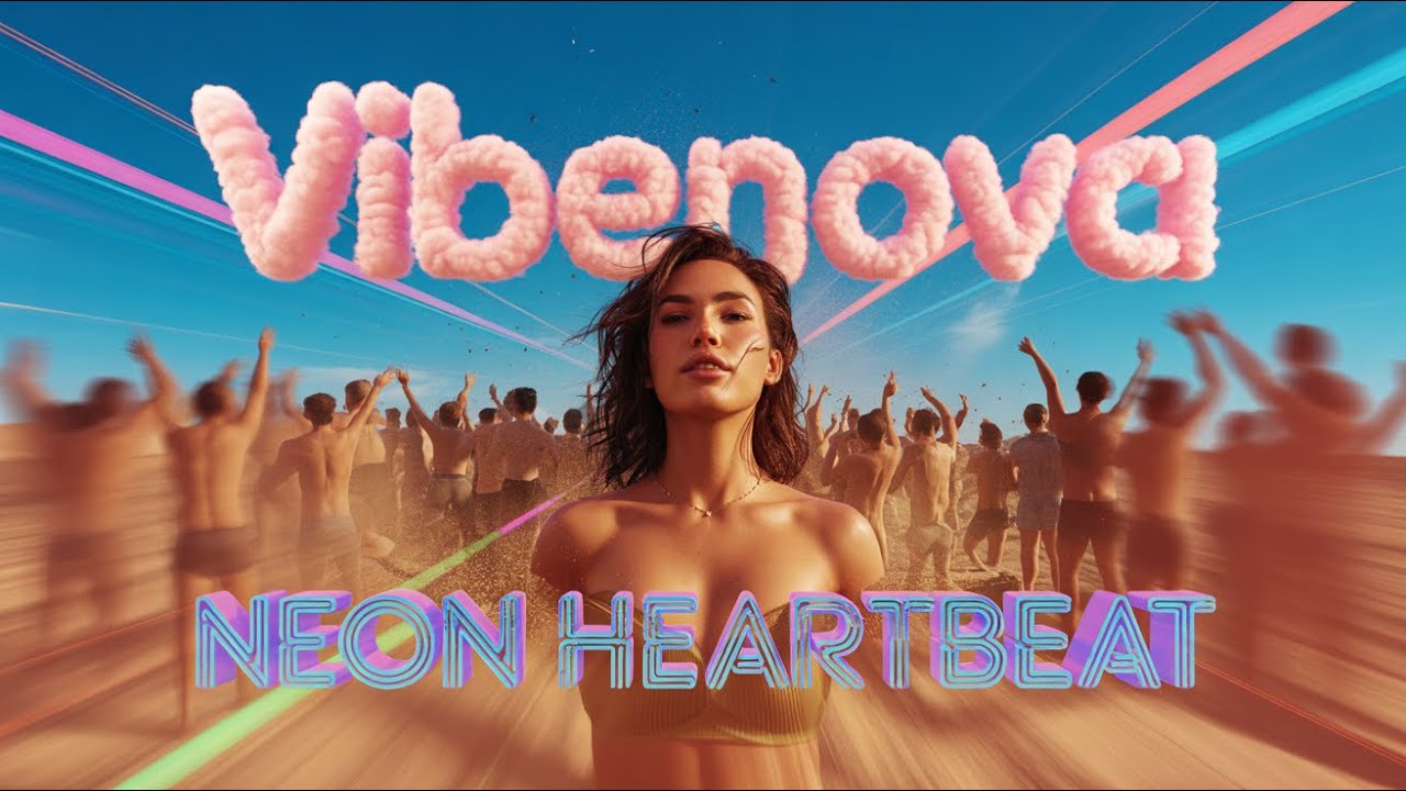 VibeNova – Neon Heartbeat - Instrumental – (Official Techno EDM Music Video 2025) | AI Cinematic