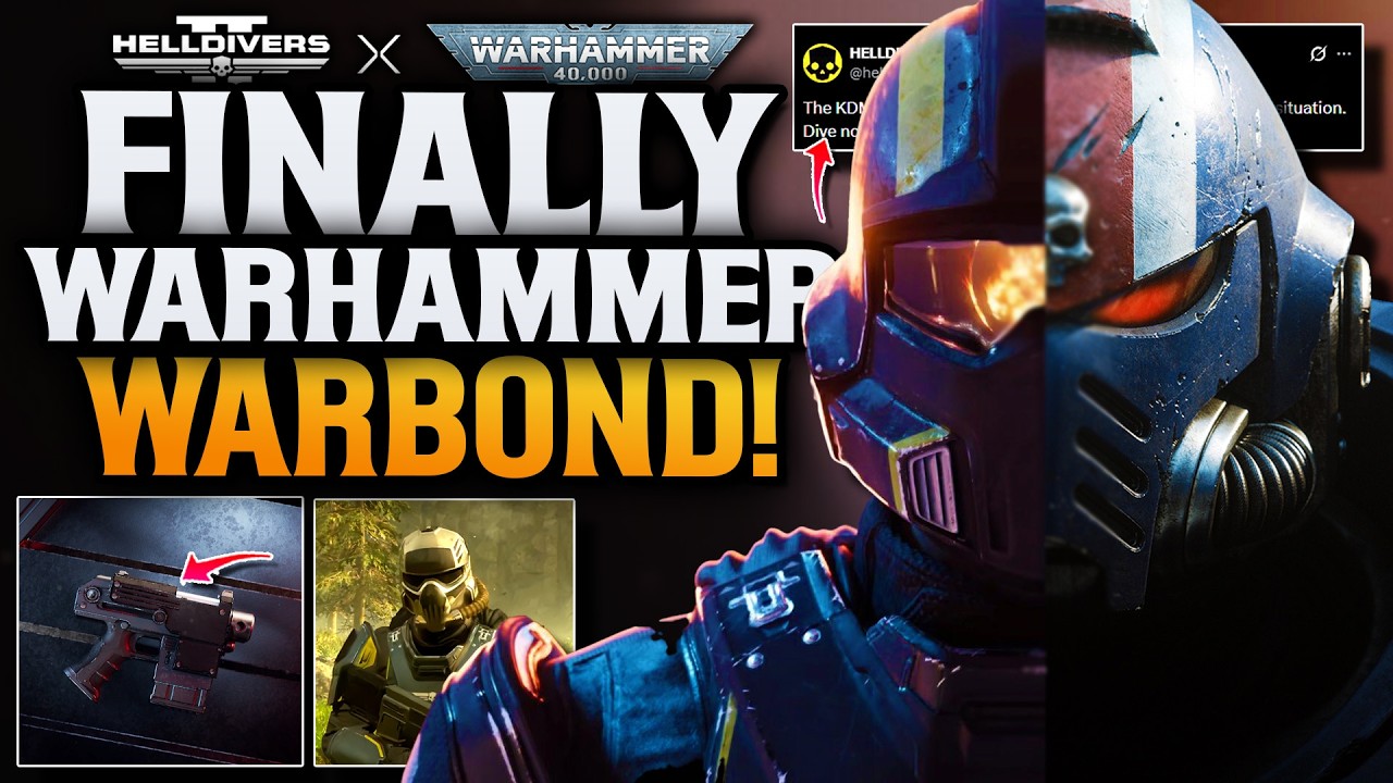 Helldivers 2 x Warhammer 40k: Боевой пропуск! И новый шлем получен!