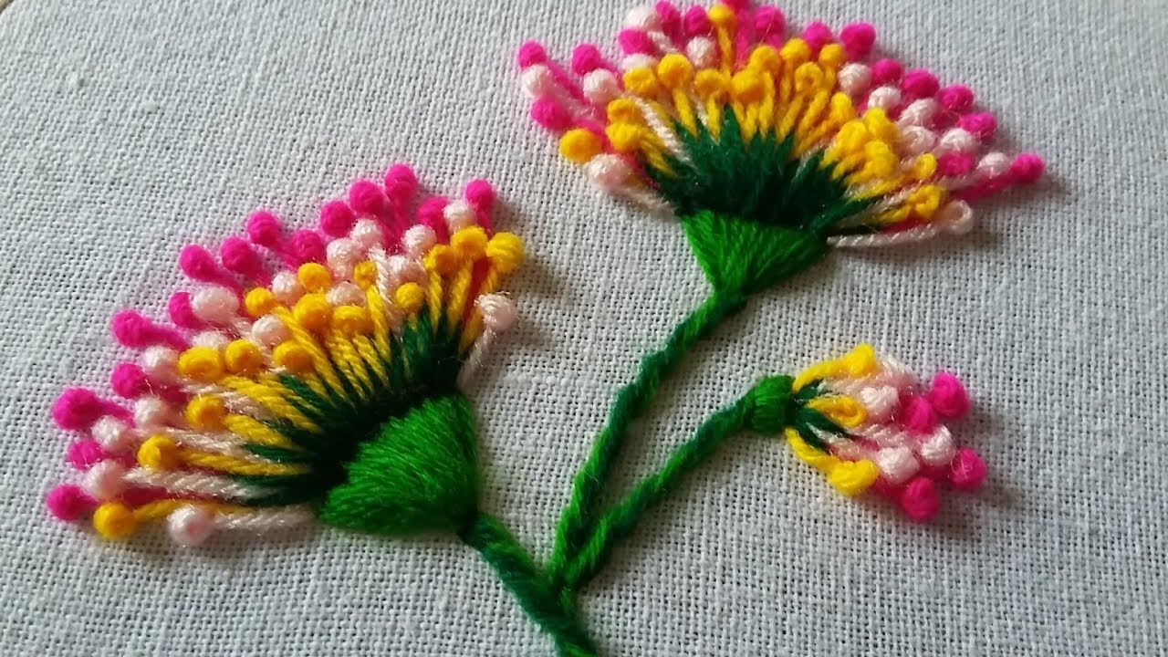 Hand embroidery of flowers with polan stitch | 38 |