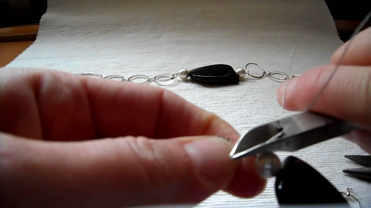 tutorial creare collane con catena e pietre/how to connect semiprecious stones and chain