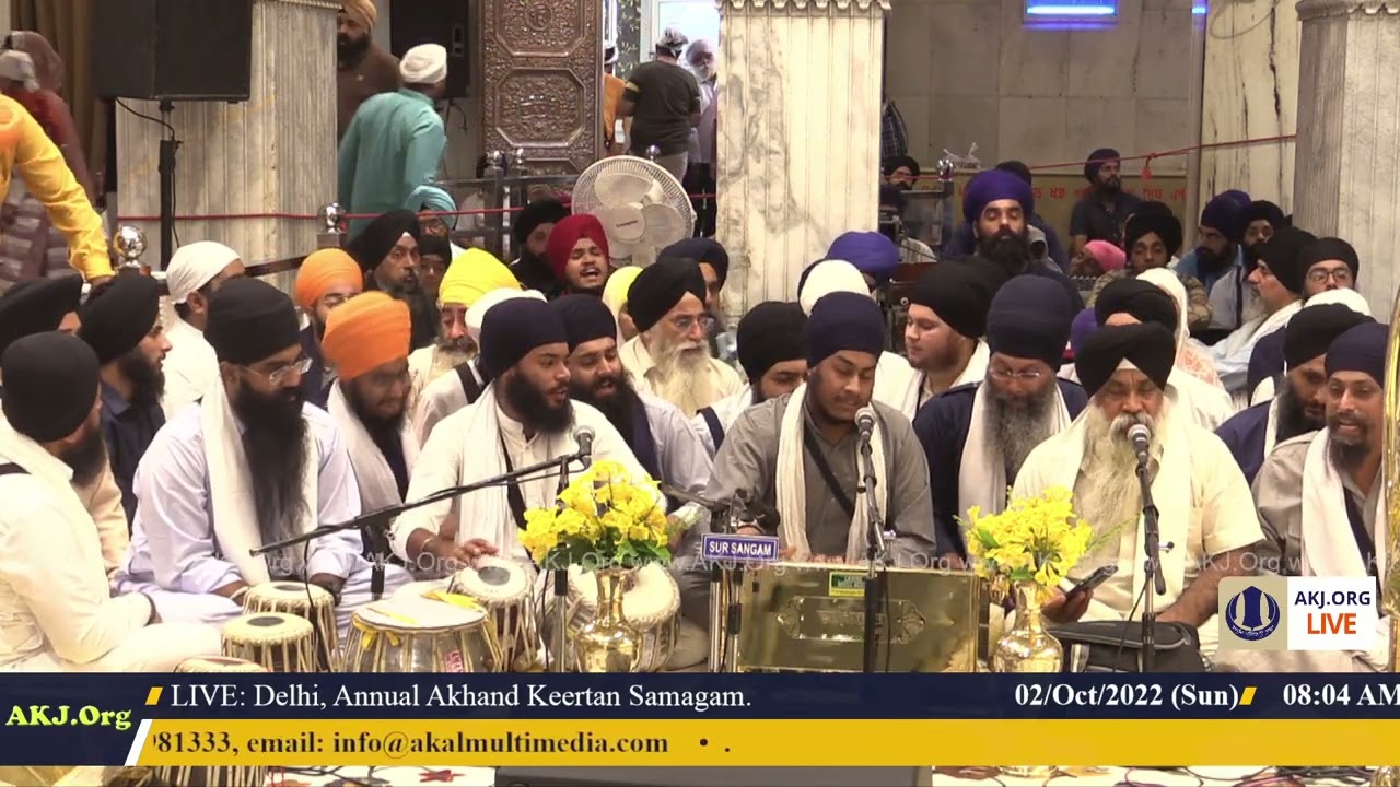 022 Delhi 2Oct2022 SunMor Dinas Sohellaa Keertan Bhai Gurpreet Singh Jee Jalandhar