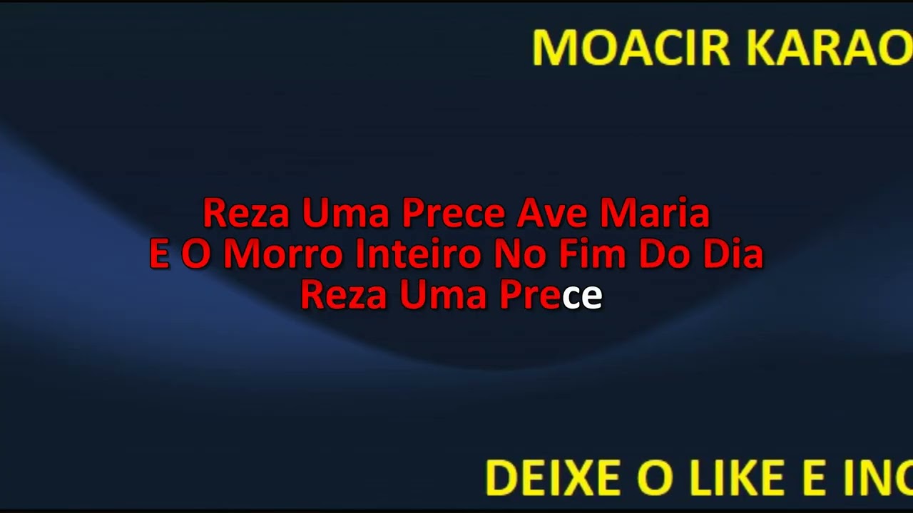 KARAOKE -  Zucchero  -  Ave Maria No Morro -  (Com Back)