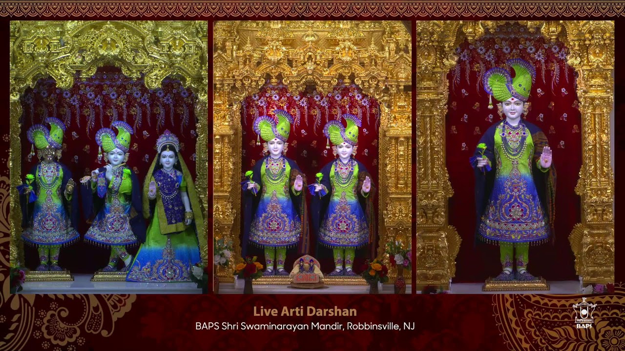 BAPS Shri Swaminarayan Mandir - Robbinsville, NJ - Live Sandhya Arti