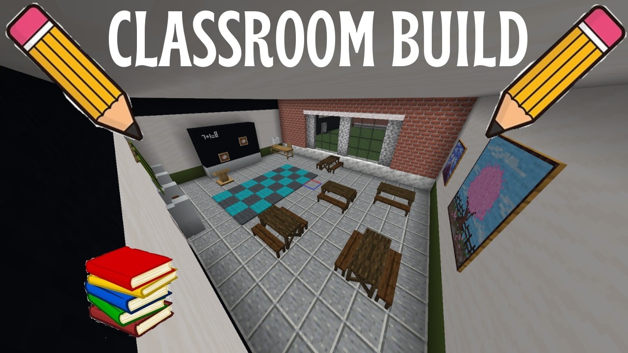 Building one of my classrooms in Minecraft