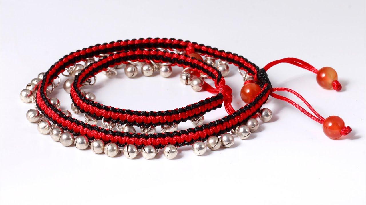 How to make a Bell bracelet or anklet | Easy tutorial | Step by step