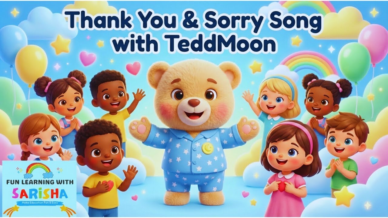 Thank You & Sorry Song | Magic Words for Kids | Good Manners Song with TeddMoon #trending #viral