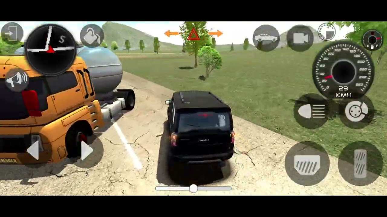 Driving Scorpio s11 in village with modified Alloy wheel. # Indian car driving.