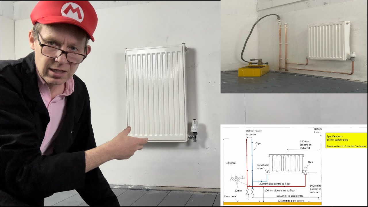 Installing copper pipework to a radiator with worksheet at the end
