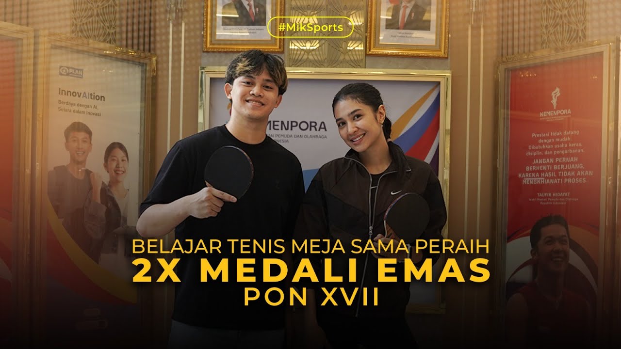 Belajar Tenis Meja Sama Peraih 2x Medali Emas PON XVII #MikSports