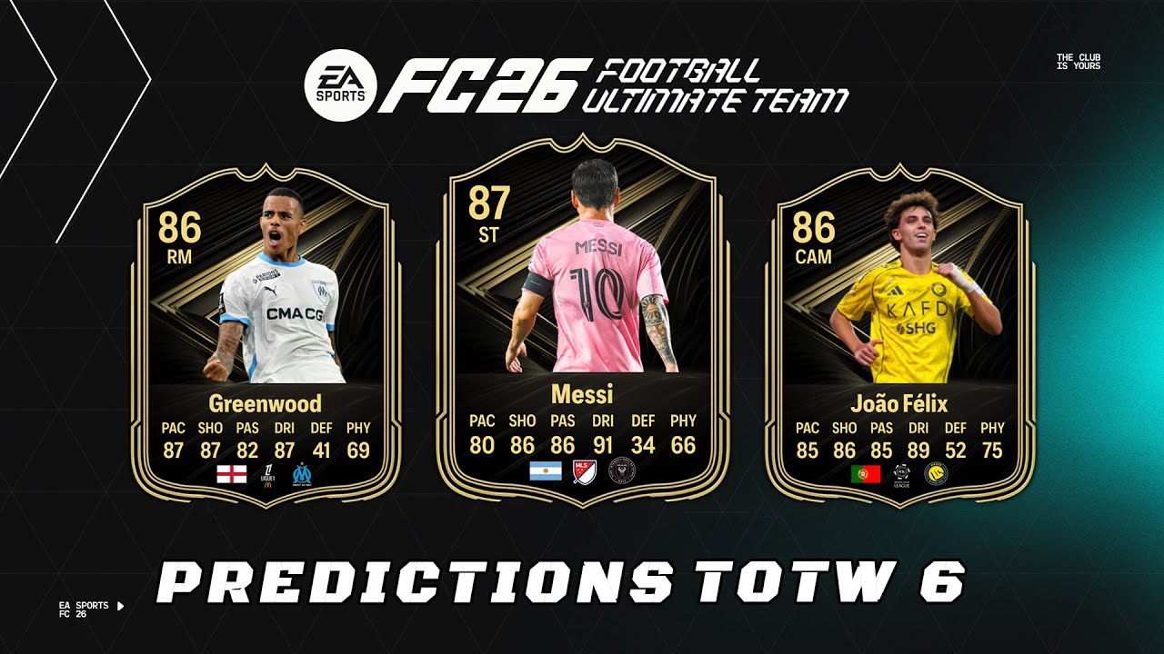 EA FC 26: Predictions Team of the Week 6 #TOTW