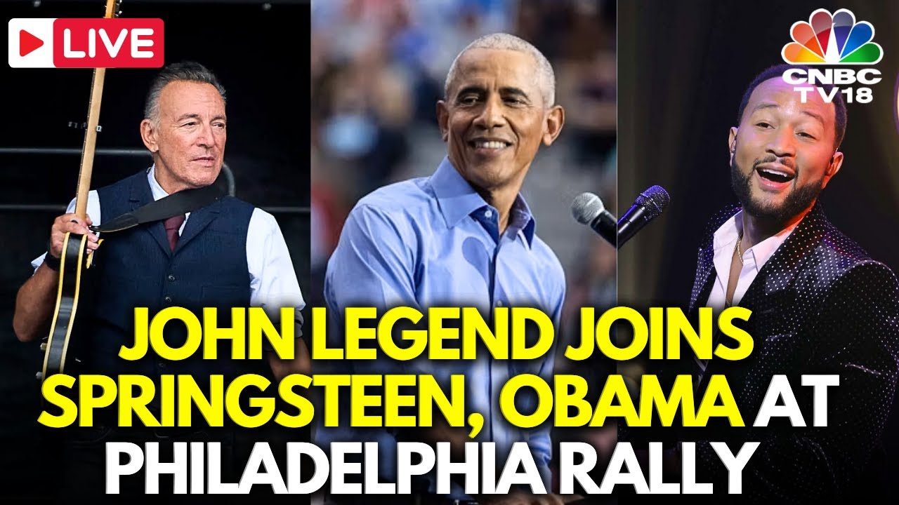 LIVE: Bruce Springsteen, John Legend and Obama Rally for Kamala Harris at Liacouras Center | N18G