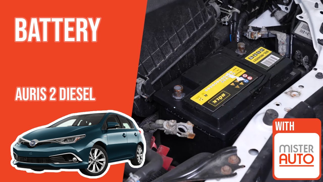 How to replace the car battery Auris mk2 1.4 D-4D 🔋