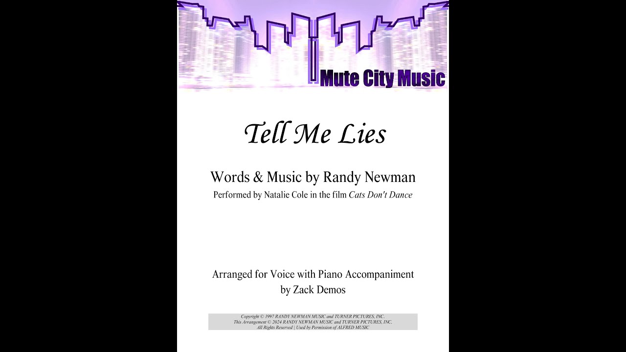 Tell Me Lies (from Cats Don't Dance) for Voice & Piano