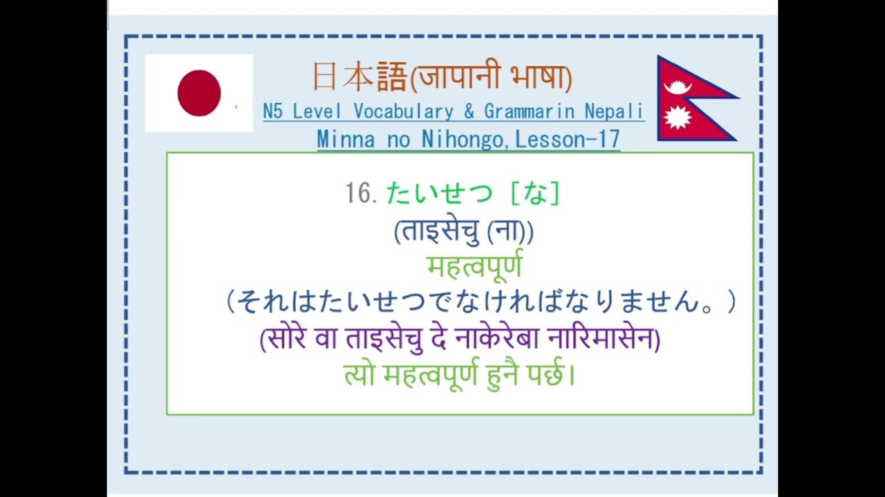 Minna no Nihongo Lesson 17 | ない form Complete Explanation in Nepali | JLPT N5