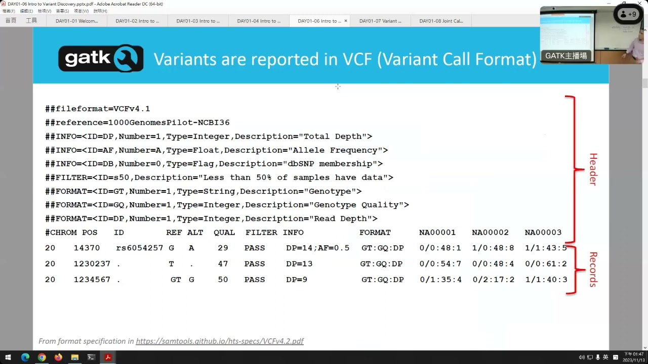 2023 GATK國際教育訓練 Day1 Part3 (Germline Variant Discovery/HaplotypeCaller)