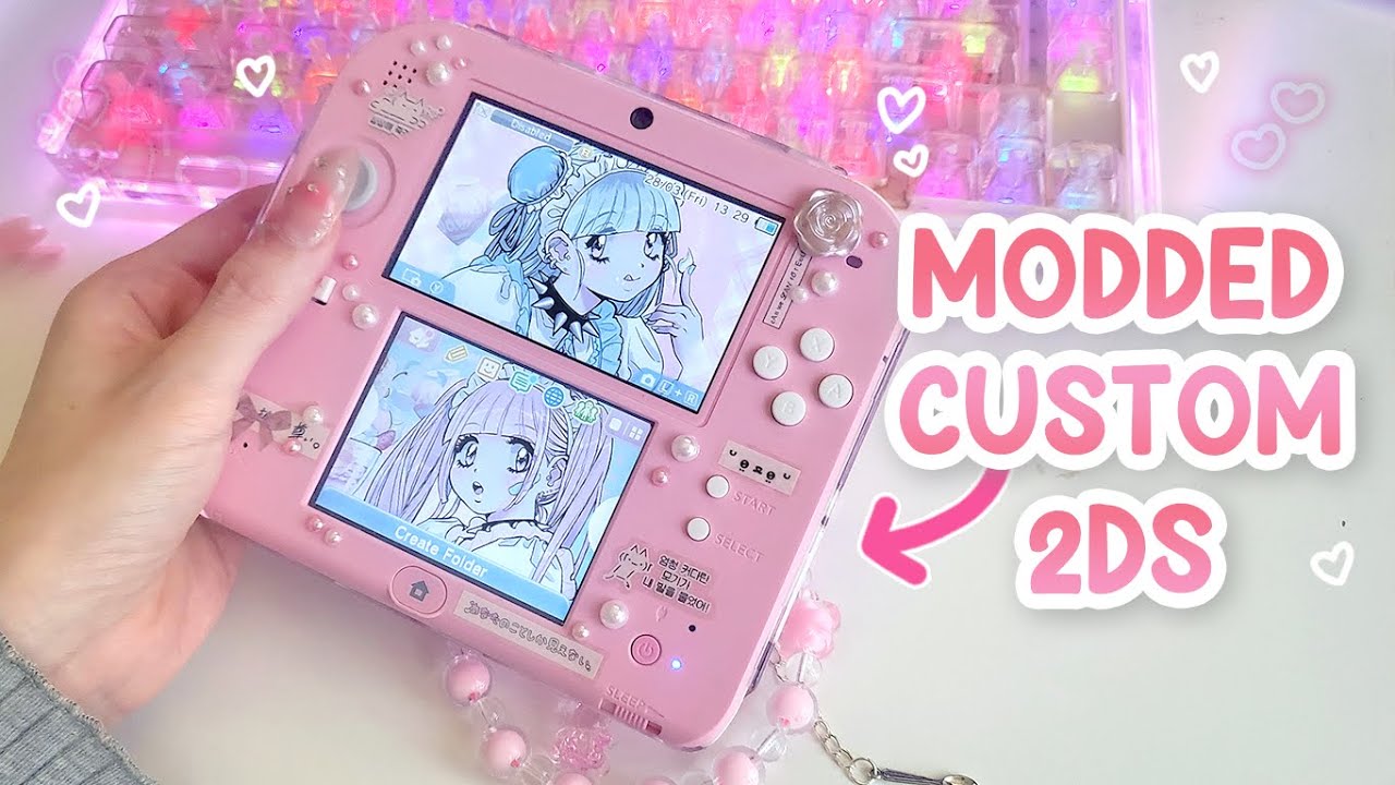 Modding Pink 2DS 🎀 Modding, Decorating + FULL TOUR 🌸 Nintendo 3ds Homebrew in 2025☁️