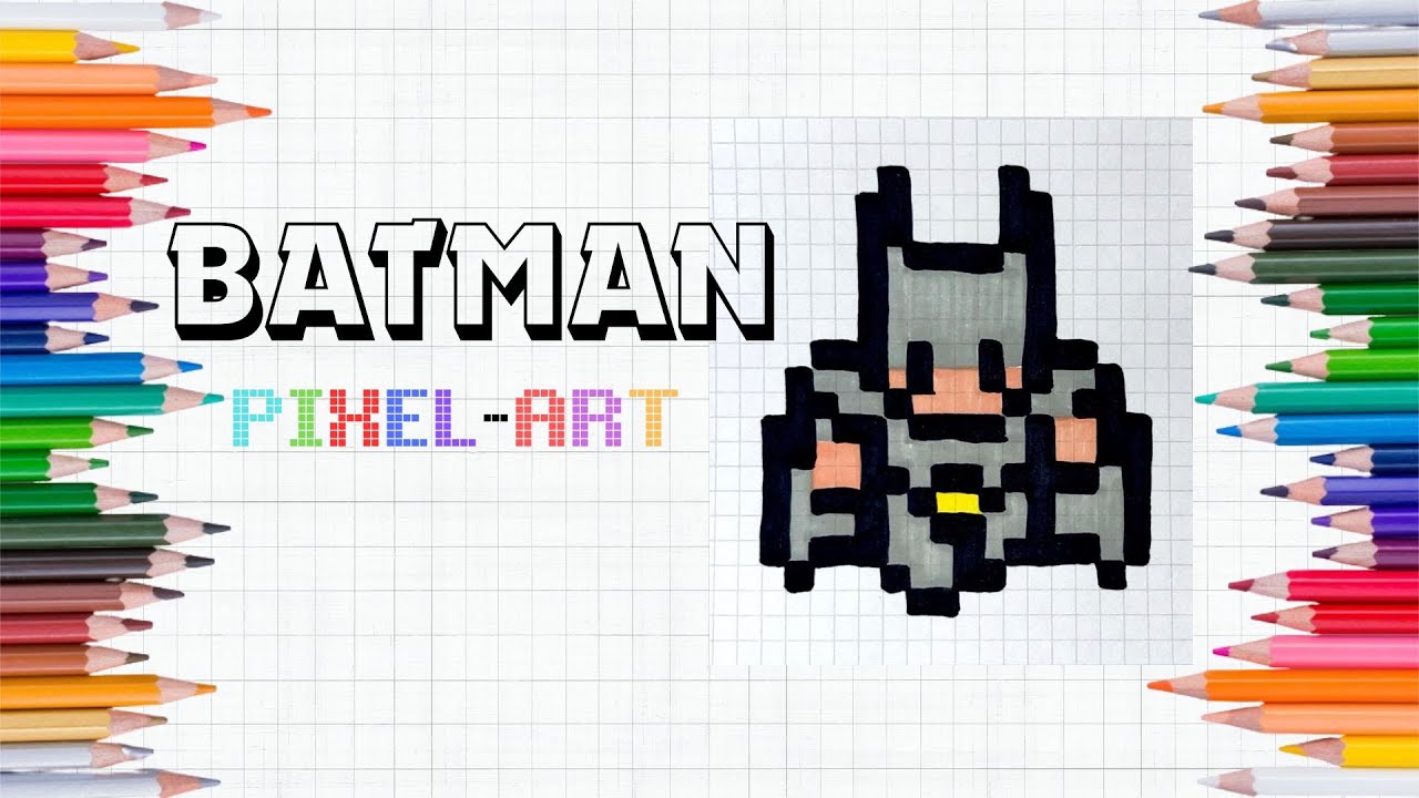 Como Dibujar a Batman en Pixel Art - How To Draw Batman #pixelart #batman #superhero #batmanarkham