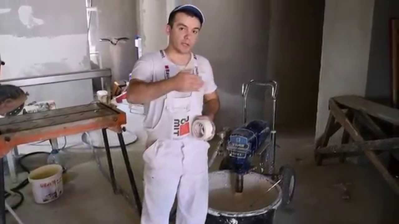 Шпатлевка с помощью Graco Mark 10