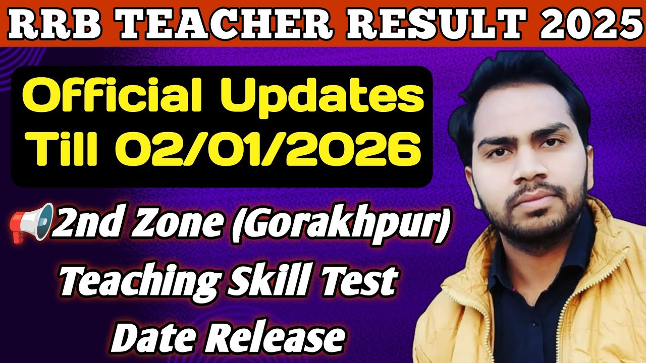RRB CEN 07/2024 Teaching Skill Test Date Out | RRB Teacher Recruitment 2025 | RRB Gorakhpur Zone