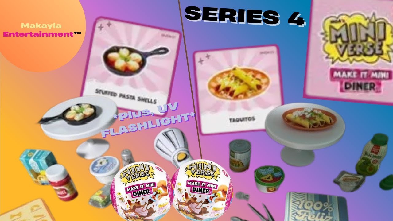 We're Making Mini Diner Food!!! Series 4 Miniverse Make it Mini + UV Light /with Makayla🍴🍳