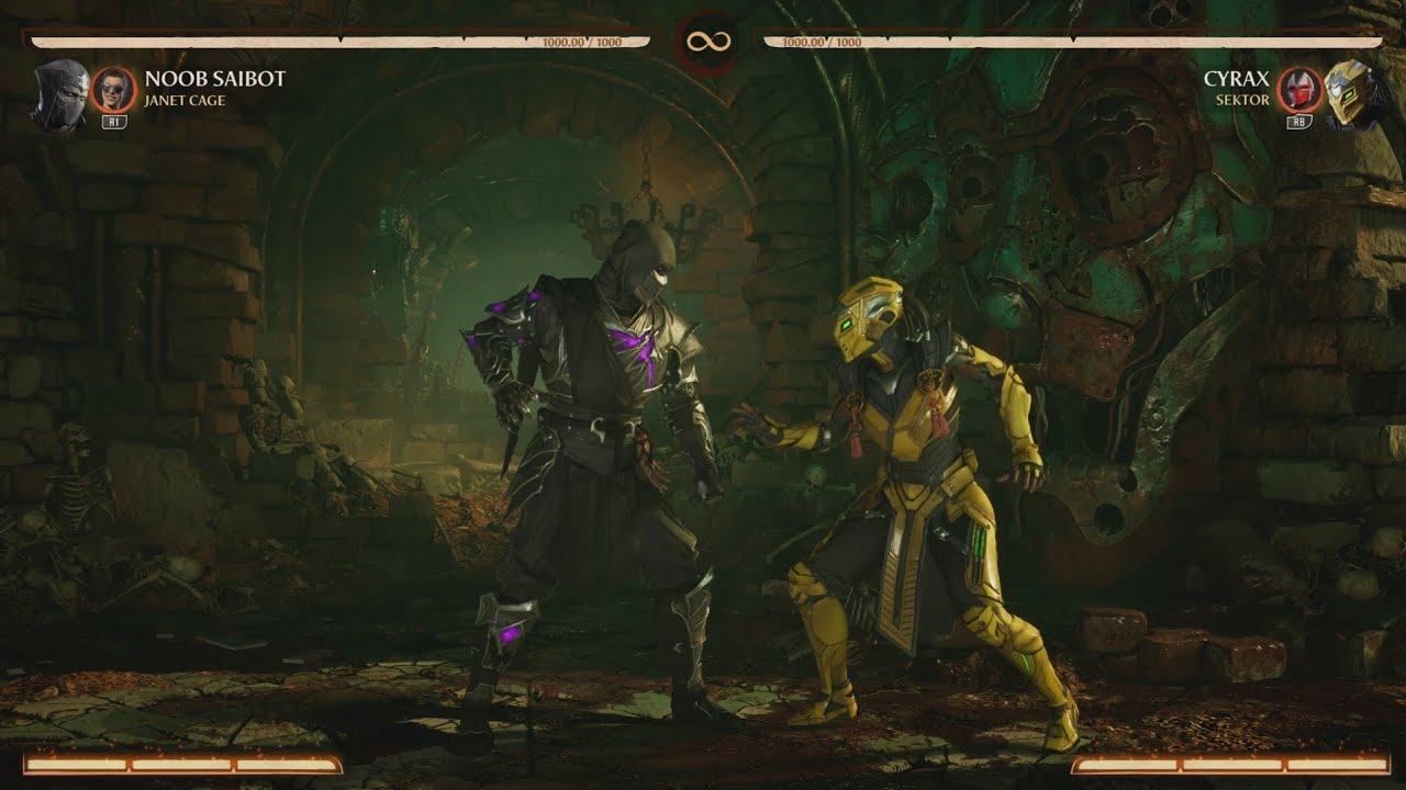 Mortal Komabt 1 - Noob Saibot Combo With Sareena,Mavado,Sub-Zero,Tremor,Janet Cage