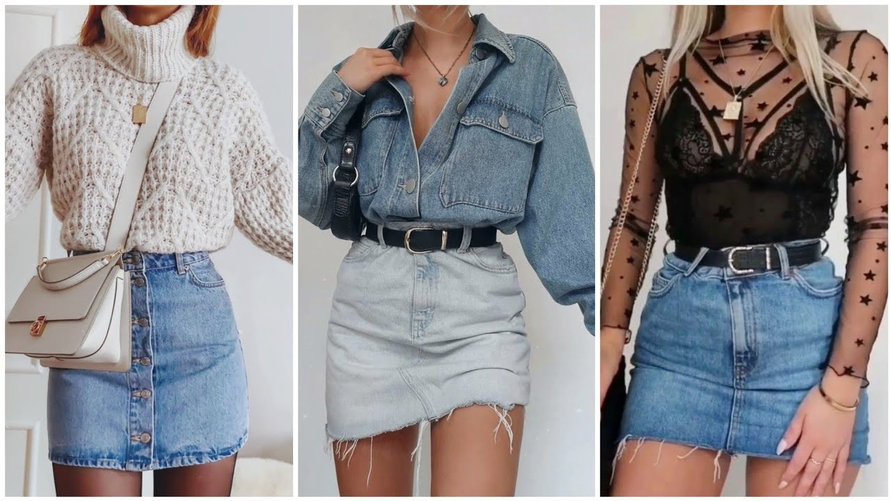 MODA 2025 | OUTFITS Y COMBINACIONES CON FALDA DE MEZCLILLA 💙