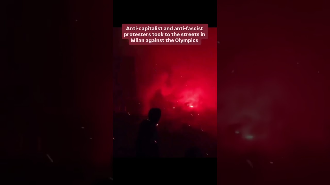 Anti-fascist/ICE protests erupt in Milan, Italy