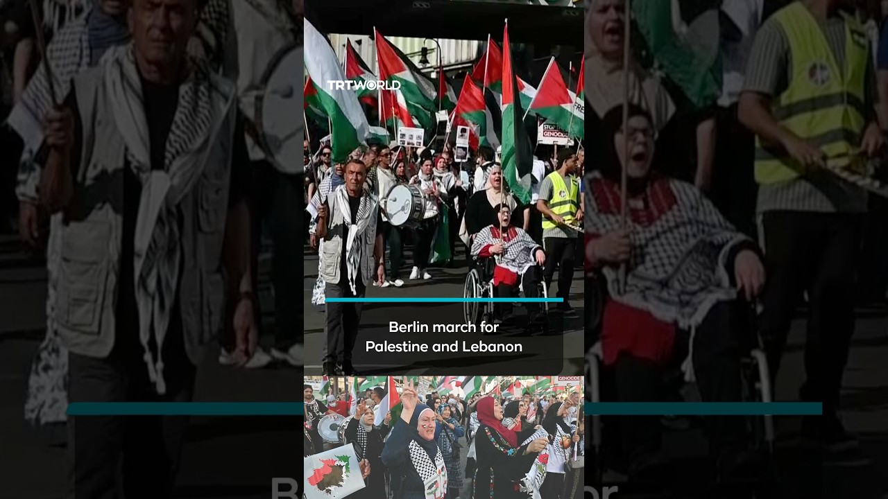Hundreds march in Berlin in solidarity with Palestine and Lebanon