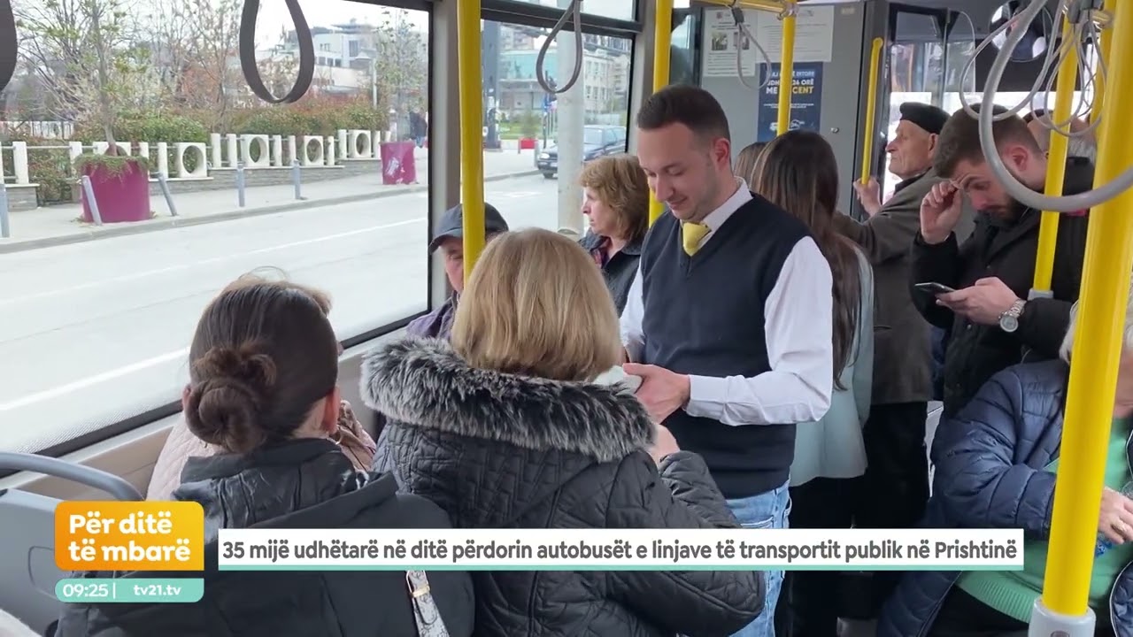 35 mijë udhëtarë në ditë përdorin autobusët e linjave të transportit publik në Prishtinë  30.03.2023