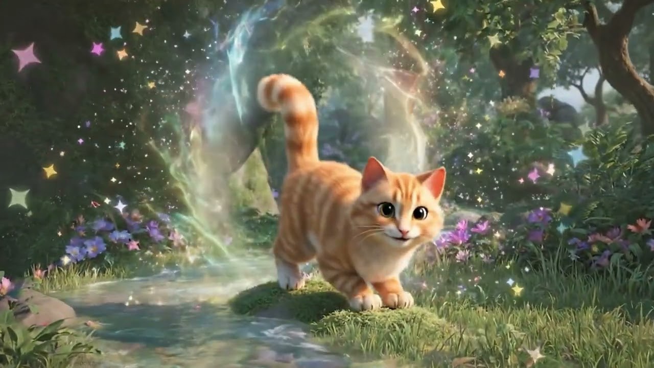 Whiskers and the Rainbow Waterfall 🌈🐱 | Magical Cat Adventure for Kids