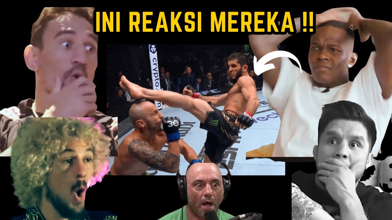 REAKSI FIGHTER  SAAT  Islam Makhachev Tendang KO Alexander Volkanovski di UFC 294