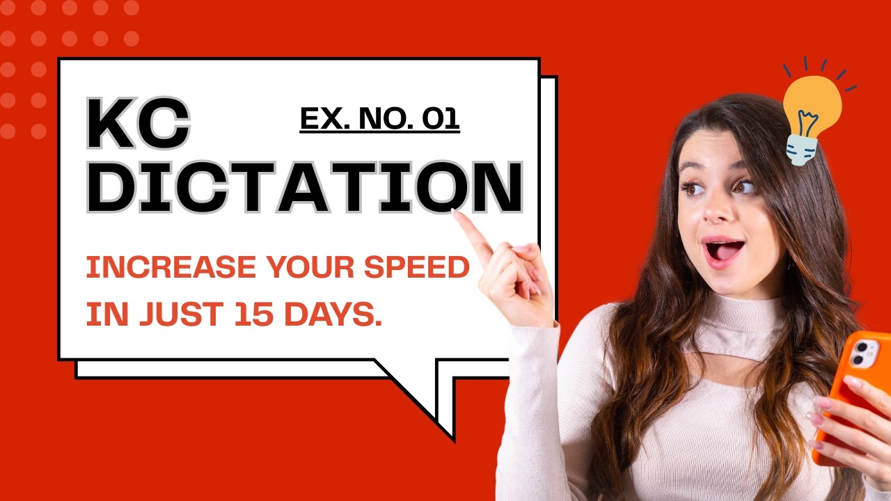 🎯 KC Dictation No. 1 for SSC Steno | Boost Your Speed to 100 WPM | Daily Practice Series