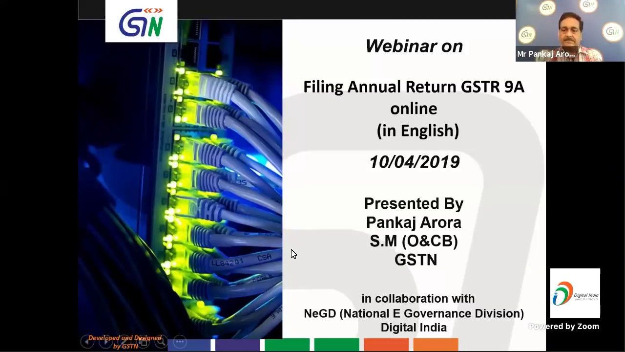 Filing of Annual Return online GSTR 9A with live demo | English