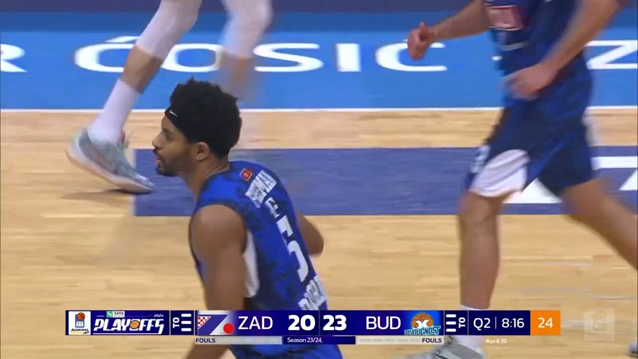 AdmiralBet ABA League 2023/24 highlights, Quarterfinals Round 2: Zadar – Budućnost VOLI (19.4.2024)