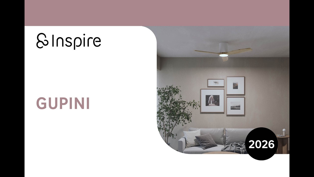 Comment installer votre ventilateur de plafond INSPIRE GUPINI avec lumière