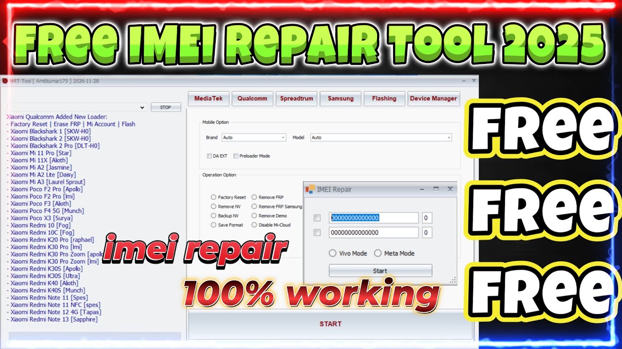 Free IMEI Repair Tool 2025 &ndash; Works on All Models | Fix IMEI on All Android (Vivo, Oppo, Samsung, MTK